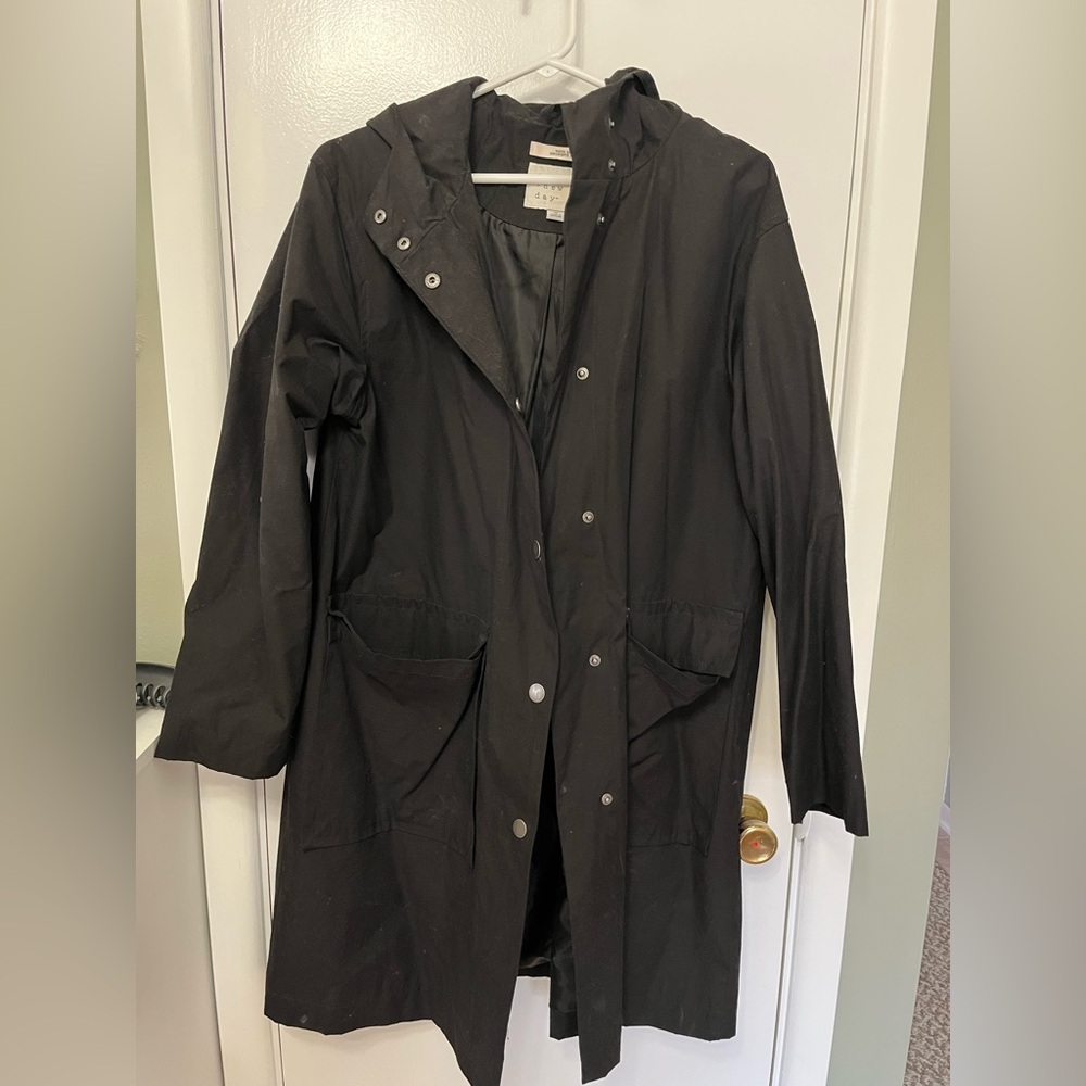 Black rain jacket